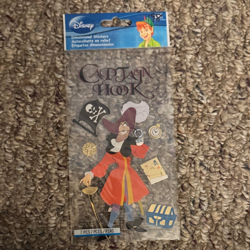 Disney Captain Hook Dimensional Sticker Set - Red, Purple, Black, Gold (2 of 2)